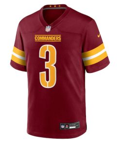 Alternative view of Will Harris Washington Commanders Nike Team Game Jersey -  Burgundy