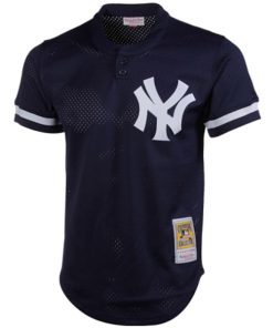 Alternative view of Don Mattingly New York Yankees 1995 Authentic Cooperstown Collection Mesh Batting Practice Jersey - Navy