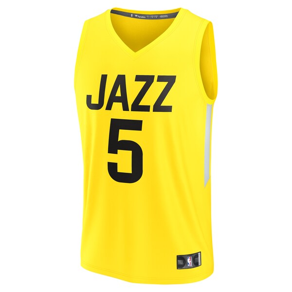 Cody Williams Utah Jazz Youth 2024 NBA Draft Fast Break Player Jersey - Icon Edition - Yellow - Image 2