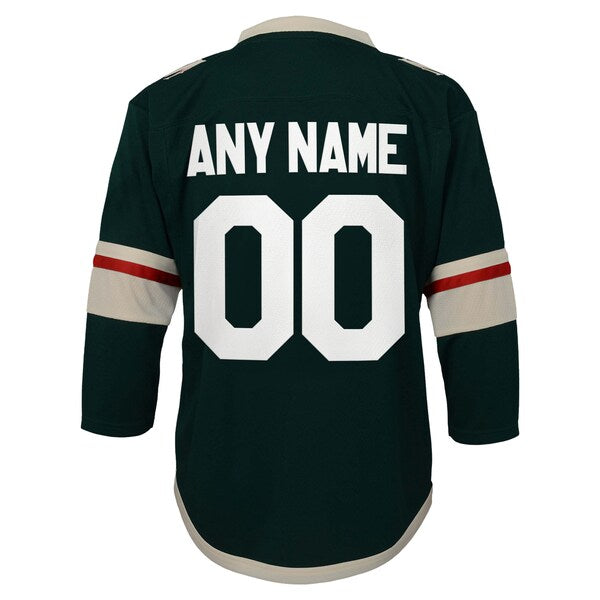 Minnesota Wild Youth Replica Custom Jersey - Green - Image 3