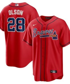 Matt Olson Atlanta Braves Nike Alternate Replica Player Jersey - Red/Navy/White