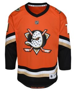 Alternative view of Trevor Zegras Anaheim Ducks Preschool Replica Player Jersey - Orange