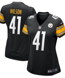 Alternative view of Payton Wilson Pittsburgh Steelers Nike Women's  Game Jersey -  Black