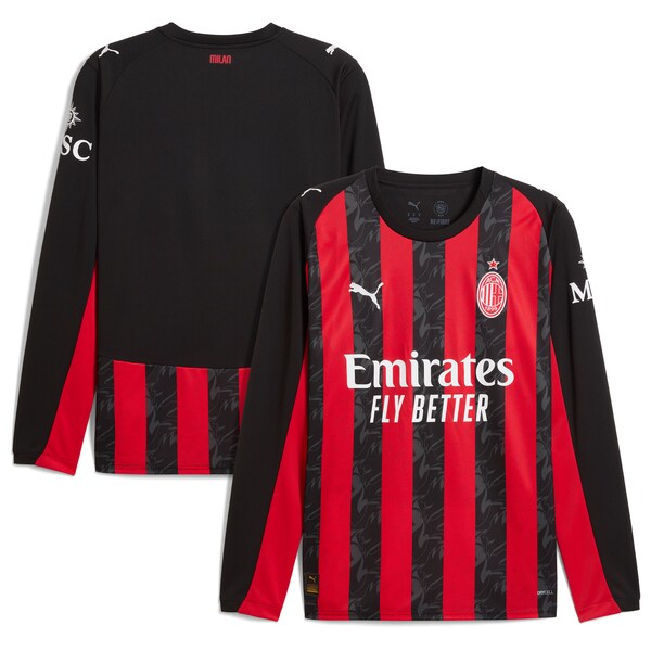 AC Milan Puma 2025/26 Home Replica Long Sleeve Jersey - Red - Image 3