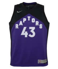 Alternative view of Pascal Siakam Toronto Raptors Nike Youth 2020/21 Swingman Player Jersey Black/Purple - Earned Edition