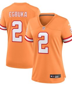 Emeka Egbuka  Tampa Bay Buccaneers Nike Women's Alternate 2  Game Jersey - Creamsicle/White/Red
