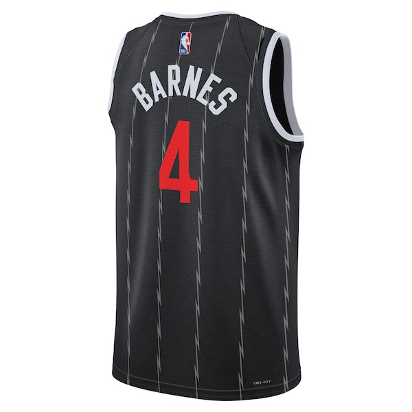 Scottie Barnes Toronto Raptors Nike Unisex 2025/26 Swingman Jersey - Black - City Edition - Image 3