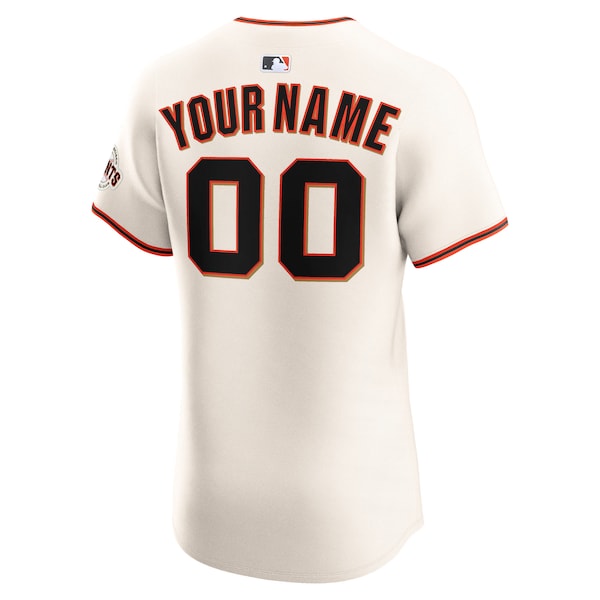 San Francisco Giants Nike Home Elite Custom Jersey - Cream - Image 3