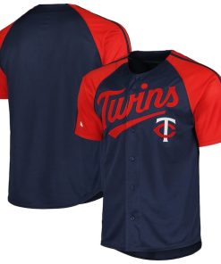 Minnesota Twins Stitches Team Raglan Sleeve Jersey - Navy