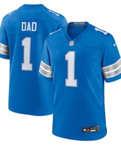 Number 1 Dad Detroit Lions Nike Game Jersey - Blue