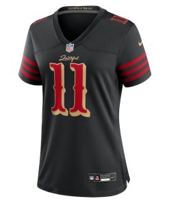 Alternative view of Brandon Aiyuk San Francisco 49ers Nike Women's 2025 Rivalries Collection Game Jersey - Black