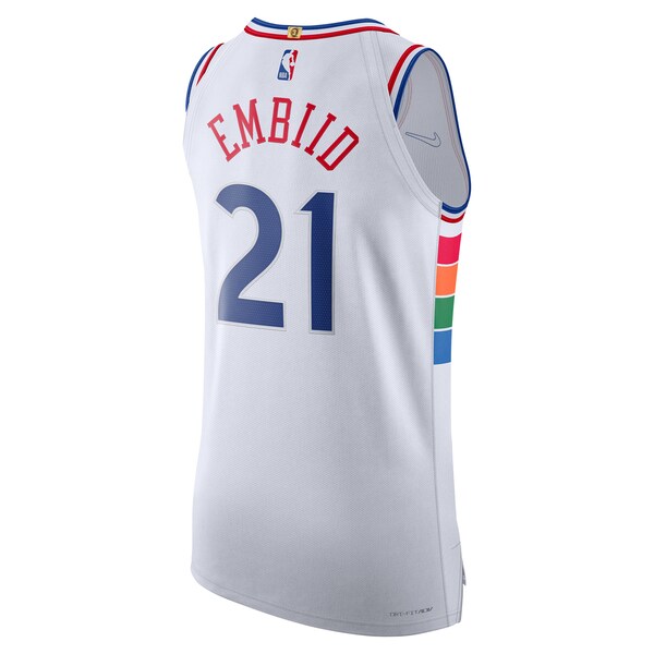 Joel Embiid Philadelphia 76ers Nike 2024/25 Authentic Player Jersey - City Edition - White - Image 3