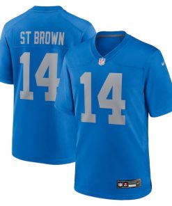 Amon-Ra St. Brown Detroit Lions Nike Alternate Game Jersey -  Blue
