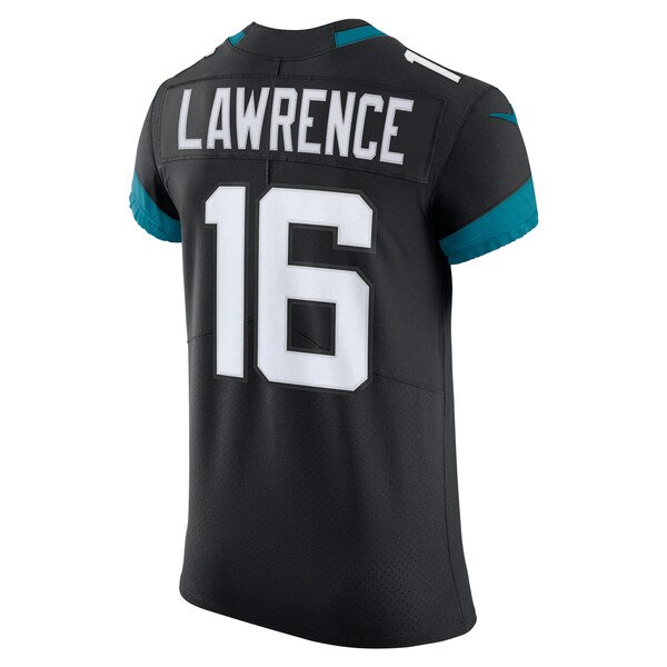 Trevor Lawrence Jacksonville Jaguars Nike Vapor Elite Jersey - Black/Teal - Image 4