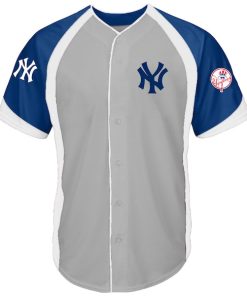 Boston Red Sox Big & Tall Colorblock Full-Snap Jersey -Gray/Navy