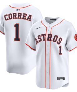 Alternative view of Carlos Correa Houston Astros Nike Home Limited Player Jersey - White/Orange