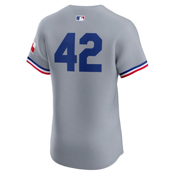 Texas Rangers Nike Road 2024 Jackie Robinson Day Elite Jersey - Gray - Image 3