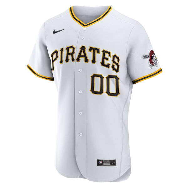 Pittsburgh Pirates Nike Home Authentic Custom Jersey - White - Image 3