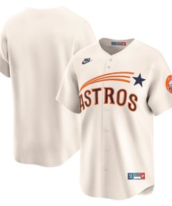 Houston Astros Nike Throwback Cooperstown Collection Limited Jersey - Cream