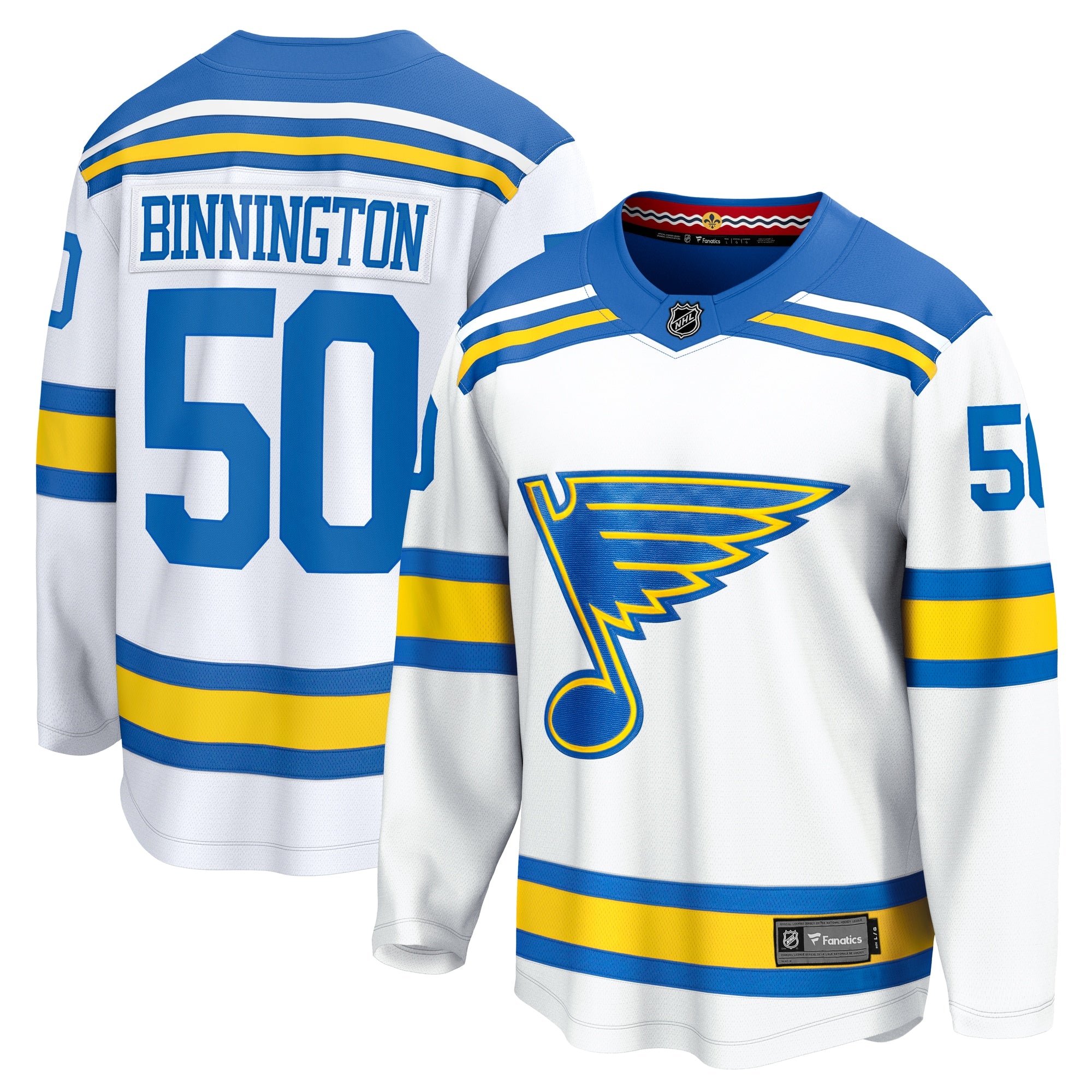 Jordan Binnington St. Louis Blues Home Breakaway Player Jersey - Blue/White/Royal - Image 5