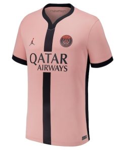 Alternative view of Paris Saint-Germain Jordan Brand Youth 2024/25 Third Replica Jersey - Pink