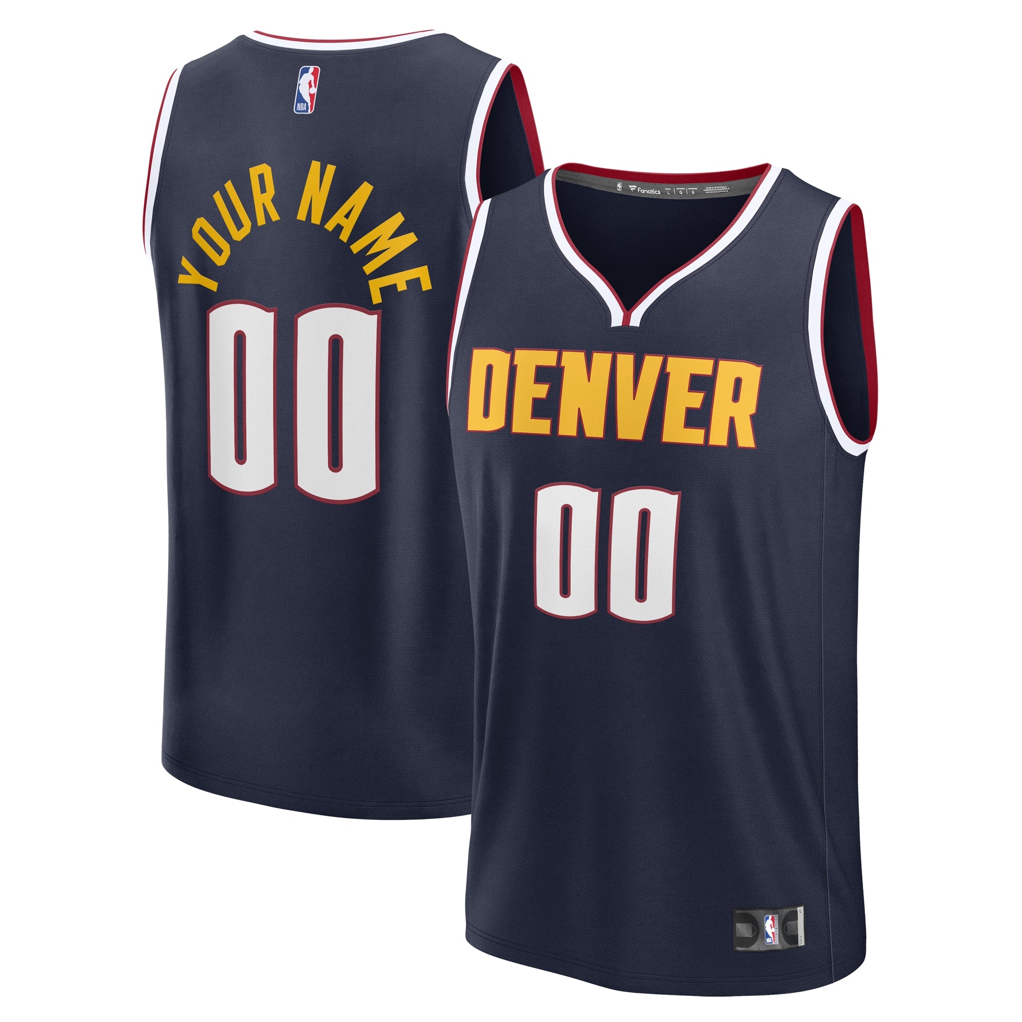 Denver Nuggets Fast Break Custom Jersey Statement Edition - Blue/Navy - Image 6