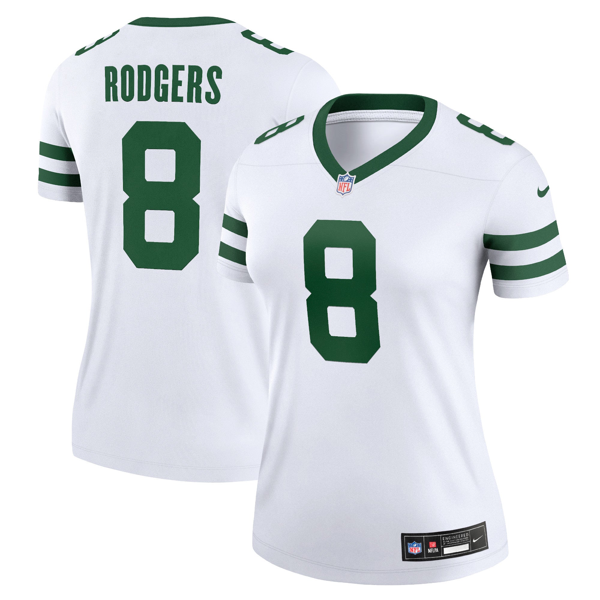 Aaron Rodgers New York Jets Nike Women's Alternate Legend Player Jersey - Stealth Black/Green/White - Image 8
