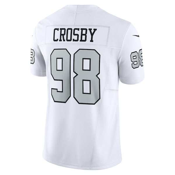 Maxx Crosby Las Vegas Raiders Nike Vapor F.U.S.E. Limited Jersey - White - Image 3
