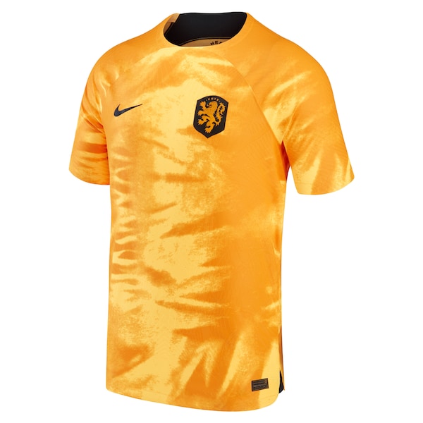 Netherlands National Team Nike 2022/23 Home Vapor Match Authentic Blank Jersey - Orange - Image 2