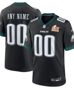 Philadelphia Eagles Nike Super Bowl LIX Custom Alternate Game Jersey - Black