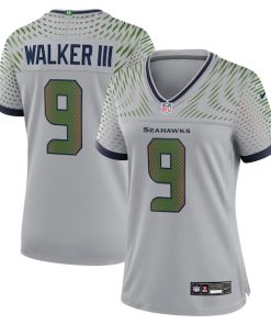 Kenneth Walker III Seattle Seahawks Nike Women's 2025 Rivalries Collection Game Jersey - Wolf Gray