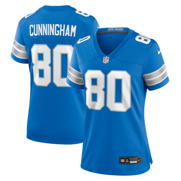 Malik Cunningham Detroit Lions Nike Women's Team Game Jersey - Blue