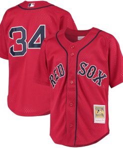 David Ortiz Boston Red Sox Youth Cooperstown Collection Batting Practice Jersey - Red