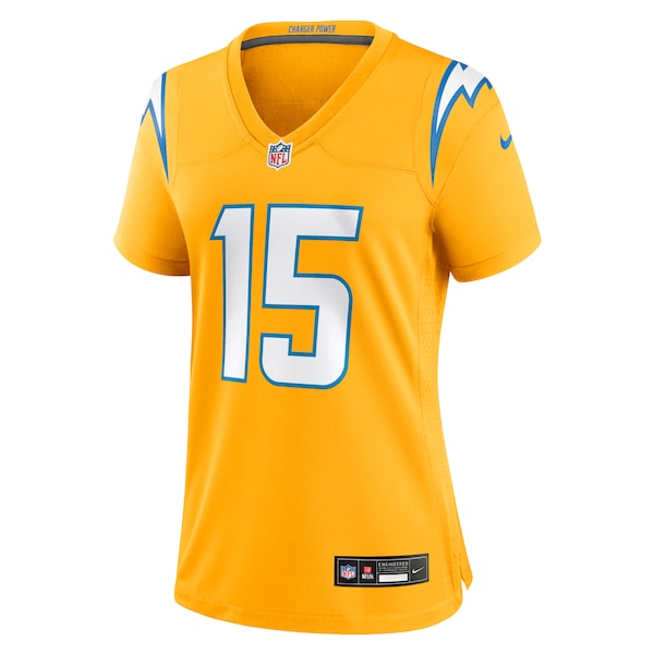 Ladd McConkey Los Angeles Chargers Nike Women's Alternate Charger Power Game Jersey - Gold/Powder Blue/Navy - Image 3