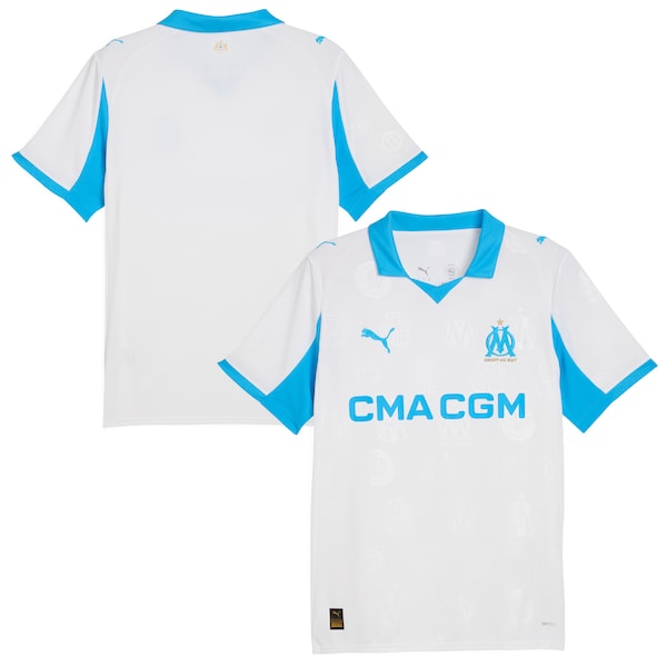 Olympique Marseille Puma 2025/26 Replica Home Jersey - White/Navy - Image 8