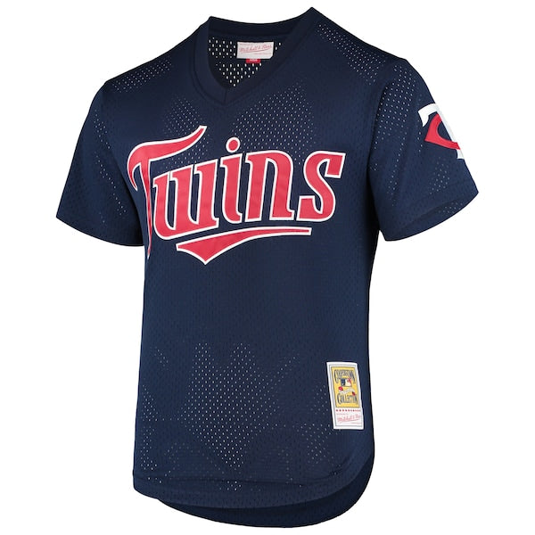 David Ortiz Minnesota Twins 2002 Cooperstown Collection Mesh Batting Practice Jersey - Navy - Image 2