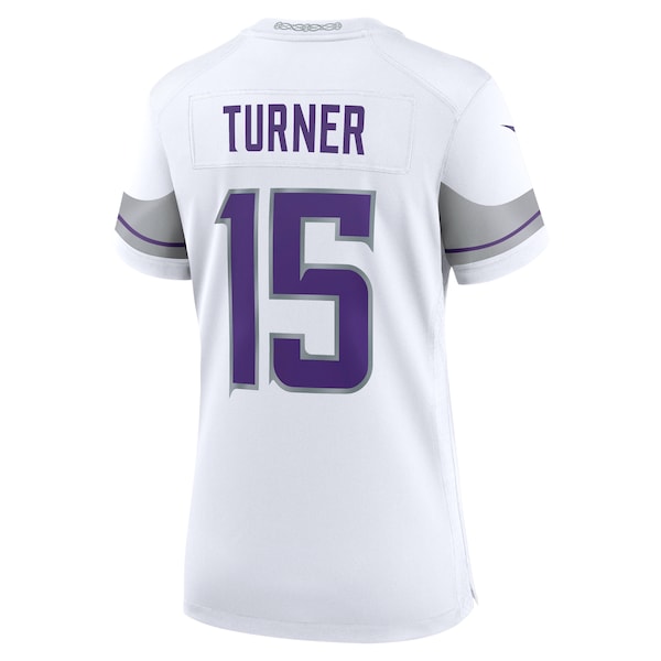 Dallas Turner Minnesota Vikings Nike Women's Alternate Game Player Jersey - White - Image 4