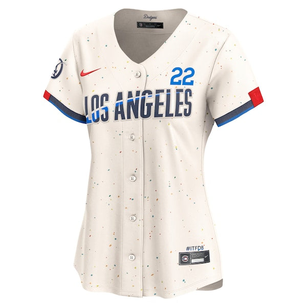 Clayton Kershaw Los Angeles Dodgers Nike Women's 2024 City Connect Limited Player Jersey - Cream - Image 2