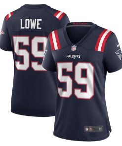Vederian Lowe New England Patriots Nike Women's Team Game Jersey -  Navy