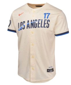 Alternative view of Shohei Ohtani Los Angeles Dodgers Nike Youth 2024 City Connect Limited Player Jersey - Cream