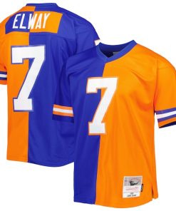 John Elway Denver Broncos 1990 Split Legacy Replica Jersey - Royal/Orange