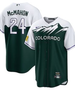 Ryan McMahon Colorado Rockies Nike City Connect Replica Player Jersey - White/Forest Green