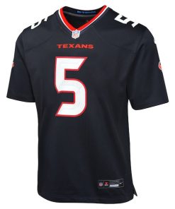 Alternative view of Jalen Pitre Houston Texans Nike Youth Game Jersey - Navy