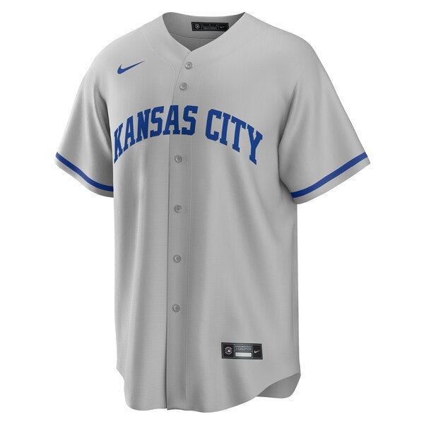 Bobby Witt Jr. Kansas City Royals Nike Road Replica Jersey - Gray/Rush Blue/White - Image 3