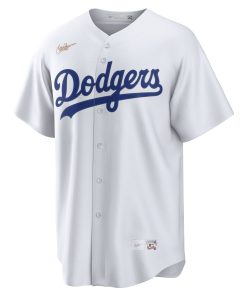 Alternative view of Brooklyn Dodgers Nike Home Cooperstown Collection Team Jersey - White