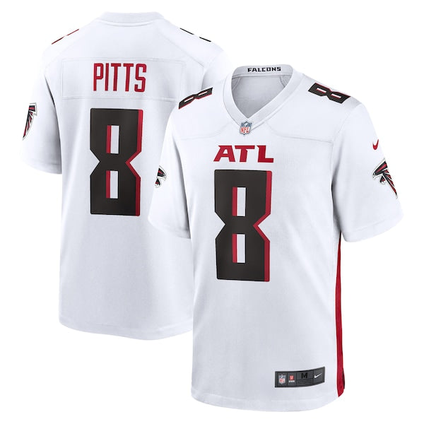 Kyle Pitts Atlanta Falcons Nike Game Player Jersey - White/Black - Image 3