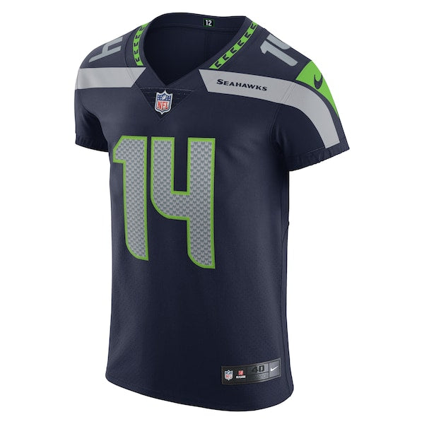 DK Metcalf Seattle Seahawks Nike Vapor Elite Player Jersey - College Navy/Neon Green - Image 3
