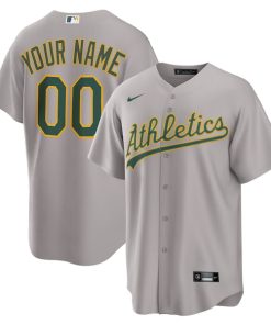 Athletics Nike Away Custom Replica 2.0 Jersey - Gray