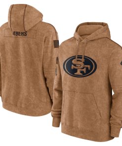 San Francisco 49ers Men's Nike Brown 2023 Salute To Service Club Pullover Hoodie