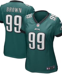 Jerome Brown Philadelphia Eagles Nike Women's Game Retired Player Jersey - Midnight Green